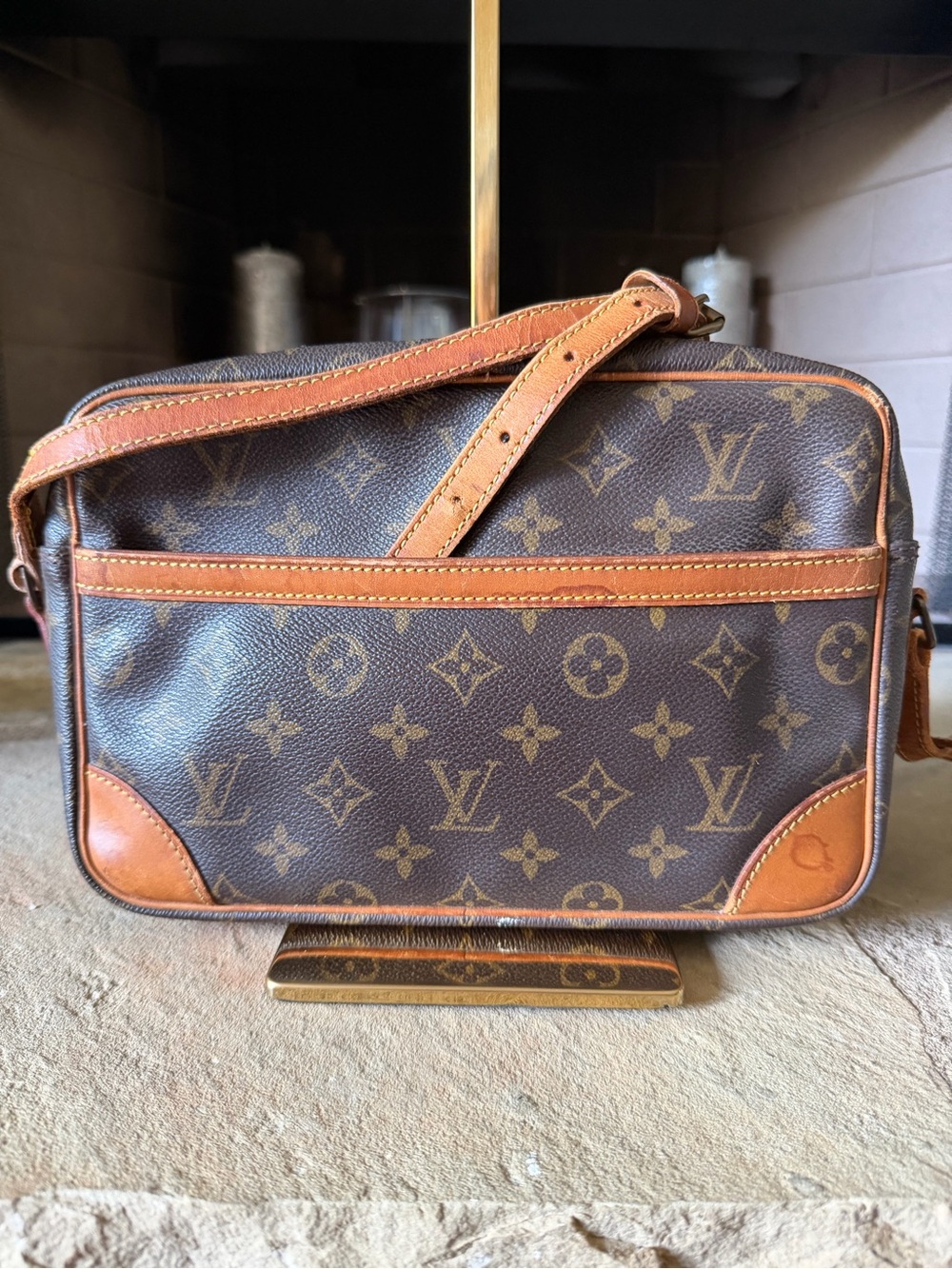 Louis Vuitton Brown Monogram Canvas Trocadero with Tan Trim